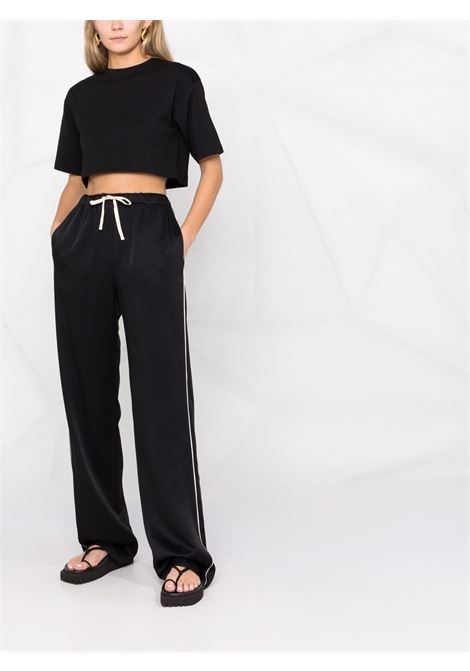 Black cropped T-shirt Loulou studio - women LOULOU DE SAISON | GUPOBLK